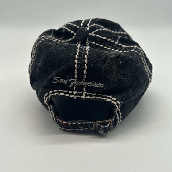 Vtg Y2K San Francisco California Embroidered Yukon Strap Distressed Baseball Hat - Picture 6 of 14